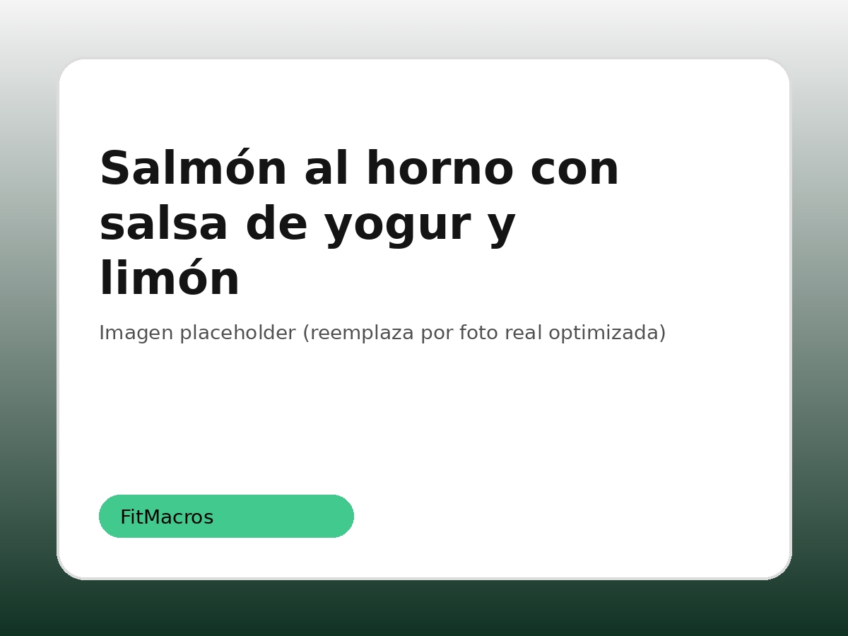 Salmón al horno con salsa de yogur y limón
